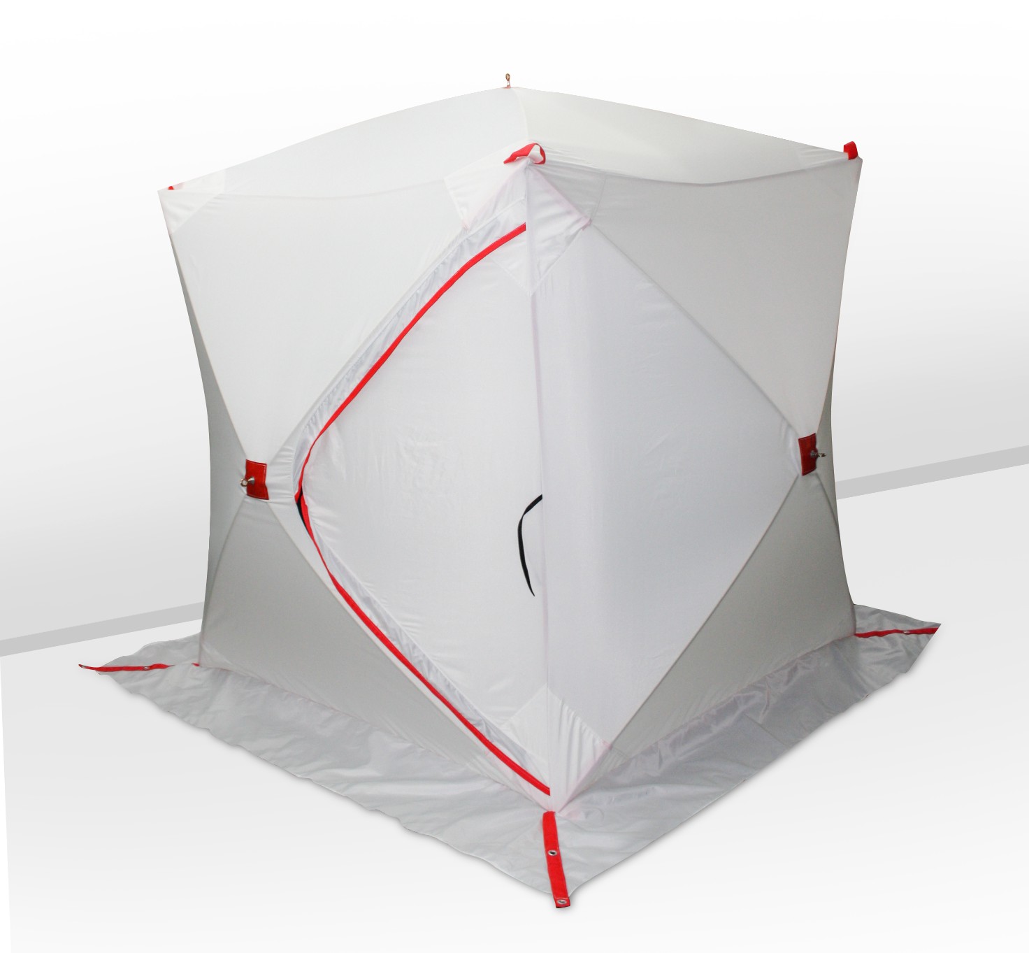 Палатка "Зима-4"UREX для зимней рыбалки с автоматическим каркасом, с внешней и внутренней снегозащитными юбками.